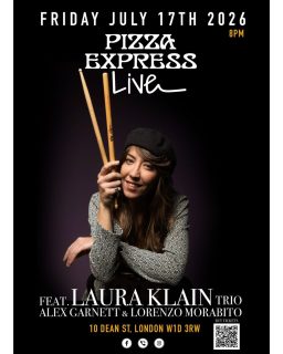 🥁LAURA KLAIN, feat. Alex Garnett & Lorenzo Morabito will take the stage at PizzaExpress Live in Soho.🎶
From the convergence of three musicians with rich artistic journeys, a musical project of exchange and research was born, featuring original compositions and arrangements alongside magnificent pieces from the jazz tradition both standards and originals.
Event Details:
PizzaExpress Live Jazz Club Soho
10 Dean St, London W1D 3RW
Friday 17th July 2026
Doors open 6:30pm, Show Time: 8:00pm
Secure your spot, tickets below:
https://www.pizzaexpresslive.com/whats-on/laura-klain-trio
#LauraKlain #AlexGarnett #LorenzoMorabito #JazzLondon #LondonJazz #JazzClub #LiveJazz #JazzMusic #SohoLondon #PizzaExpressJazzClub #ContemporaryJazz #JazzNight #LondonLiveMusic #JazzTrio #JazzGig #JazzEvent #LiveMusicLondon #JazzDrums #OriginalMusic #JazzCommunity #UKJazz #SohoJazz #LondonEvents #JazzLovers #MusicInLondon #JazzLife #FridayNightJazz